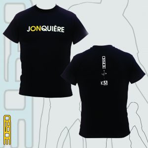 T shirt noir 30630 TA3 avec logo de Jonquière avant et logo 30630 au dos