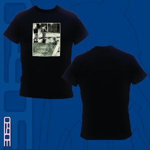 T shirt noir 30630 TC1 avec oeuvre "Les arroseurs" devant 2021