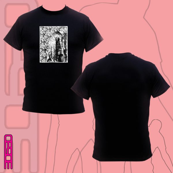 T shirt noir 30630 TE1 avec oeuvre "Solitude" en avant 2020